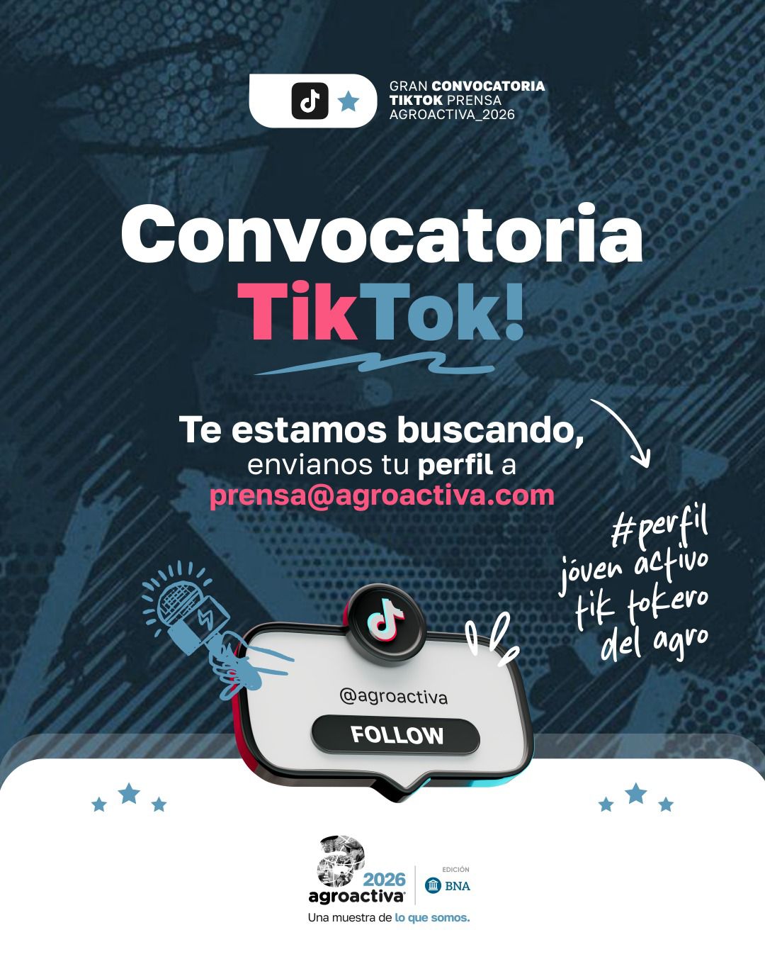 AgroActiva 2026 busca sus TikTokers: la muestra más grande del campo abre sus puertas a los creadores del agro